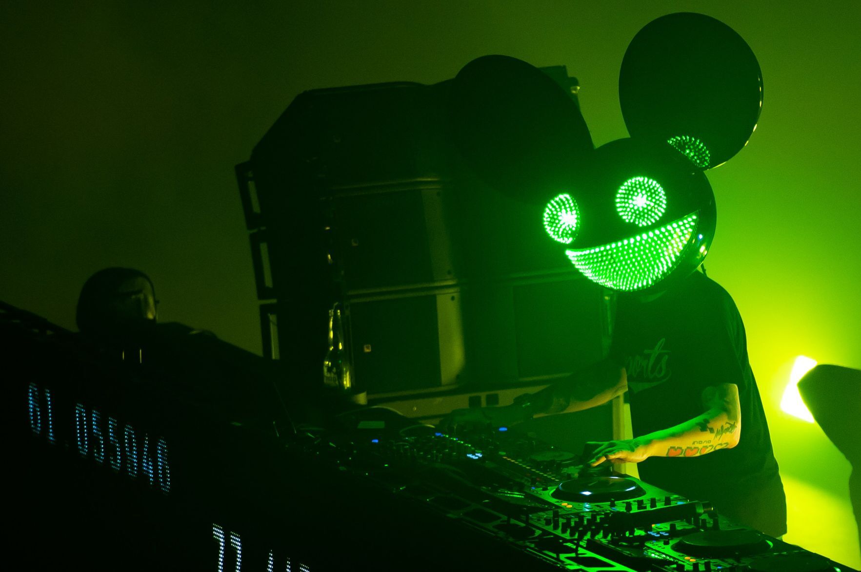 Deadmau5 performs at the Factory's grand opening